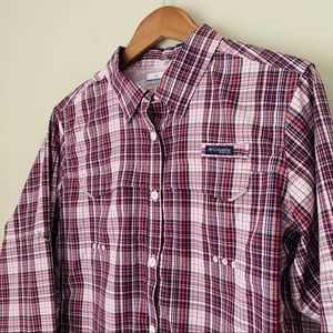 Columbia PFG Long Sleeve Plaid Shirt Size XL
